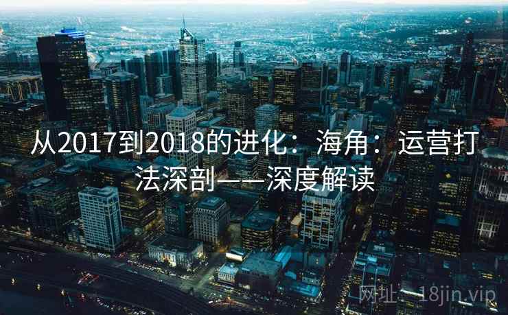 从2017到2018的进化：海角：运营打法深剖——深度解读