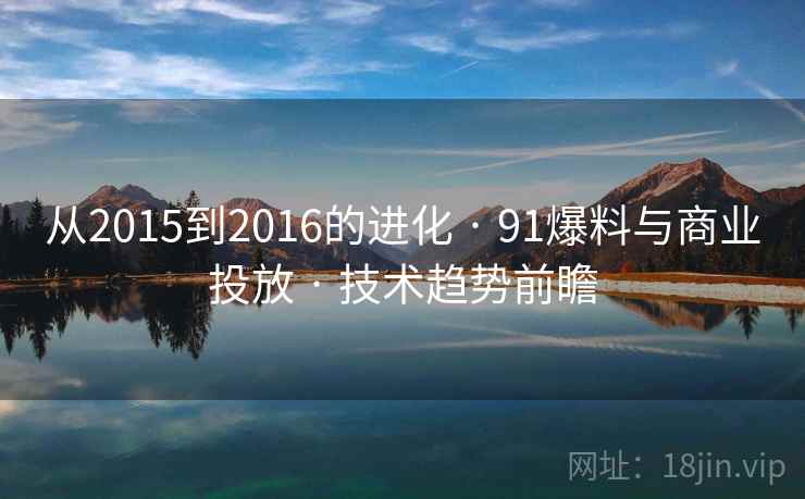 从2015到2016的进化 · 91爆料与商业投放 · 技术趋势前瞻