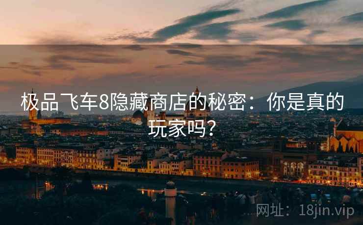 极品飞车8隐藏商店的秘密：你是真的玩家吗？