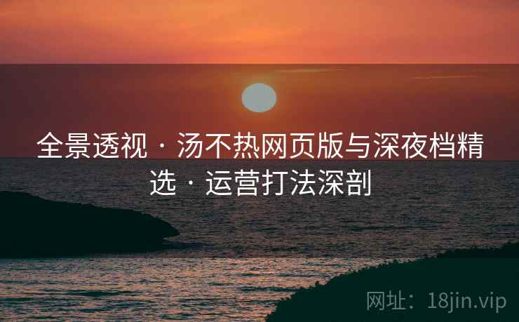 全景透视 · 汤不热网页版与深夜档精选 · 运营打法深剖